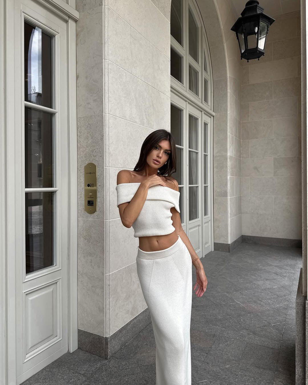 Conjunto Tula - Conjunto de punto con top y falda